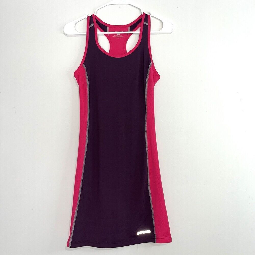Patagonia Racerback Dress Spellout Medium Pink Purple Sport Athletic Lightweight